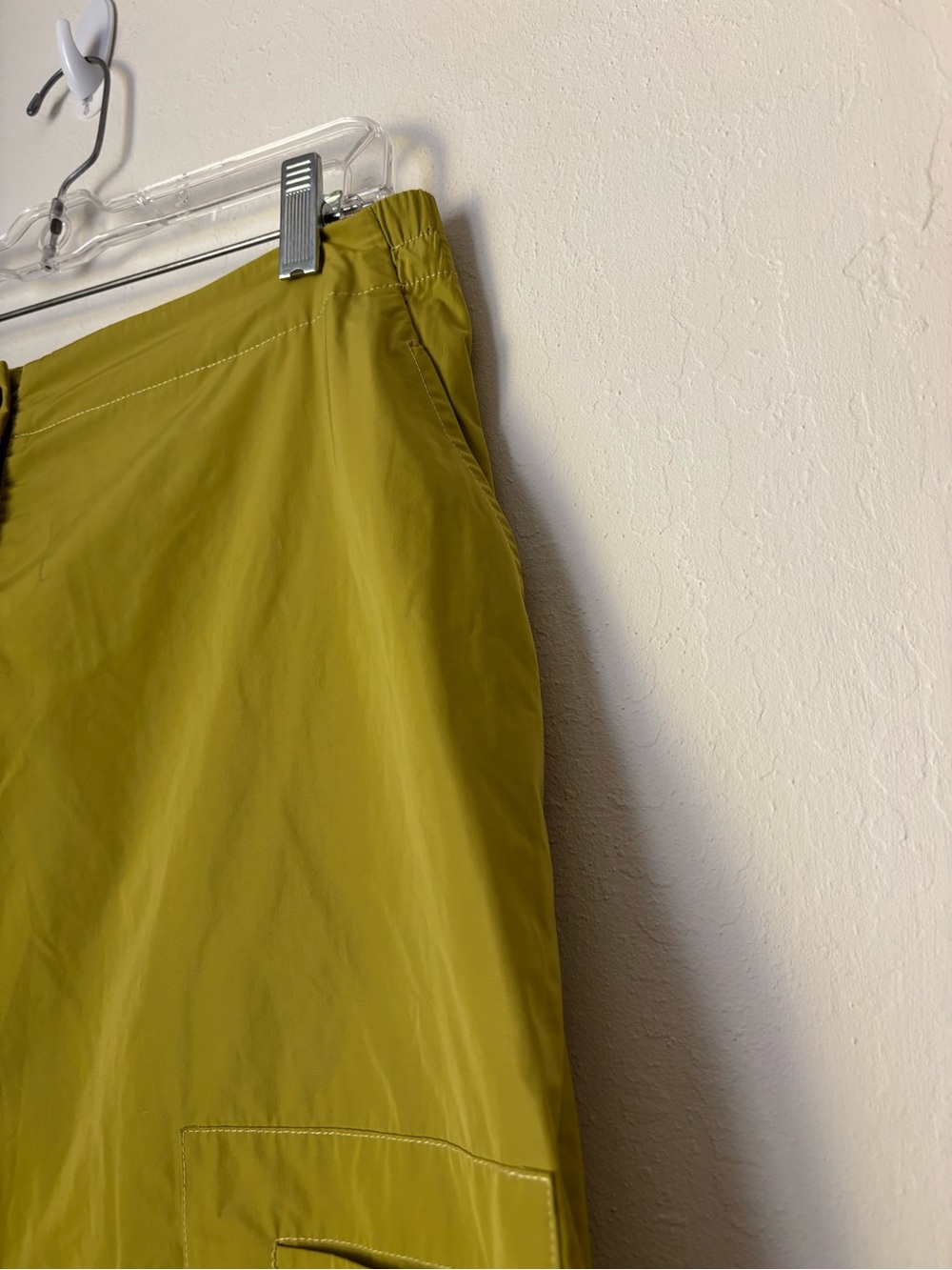Sun Kim Parachute Pants Size Large Chartreuse Artsy Lagenlook Travel Packable - Picture 4 of 10